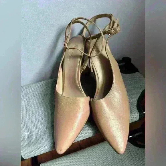 27 Edit Naturalizer Adelice Half D’Orsay Sling Back Tan Leather Pump Size 9 - Picture 4 of 9